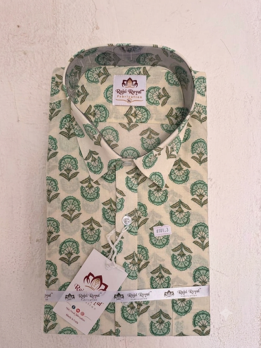 Stylized Lotus & Fan-Leaf Floral Motif 3