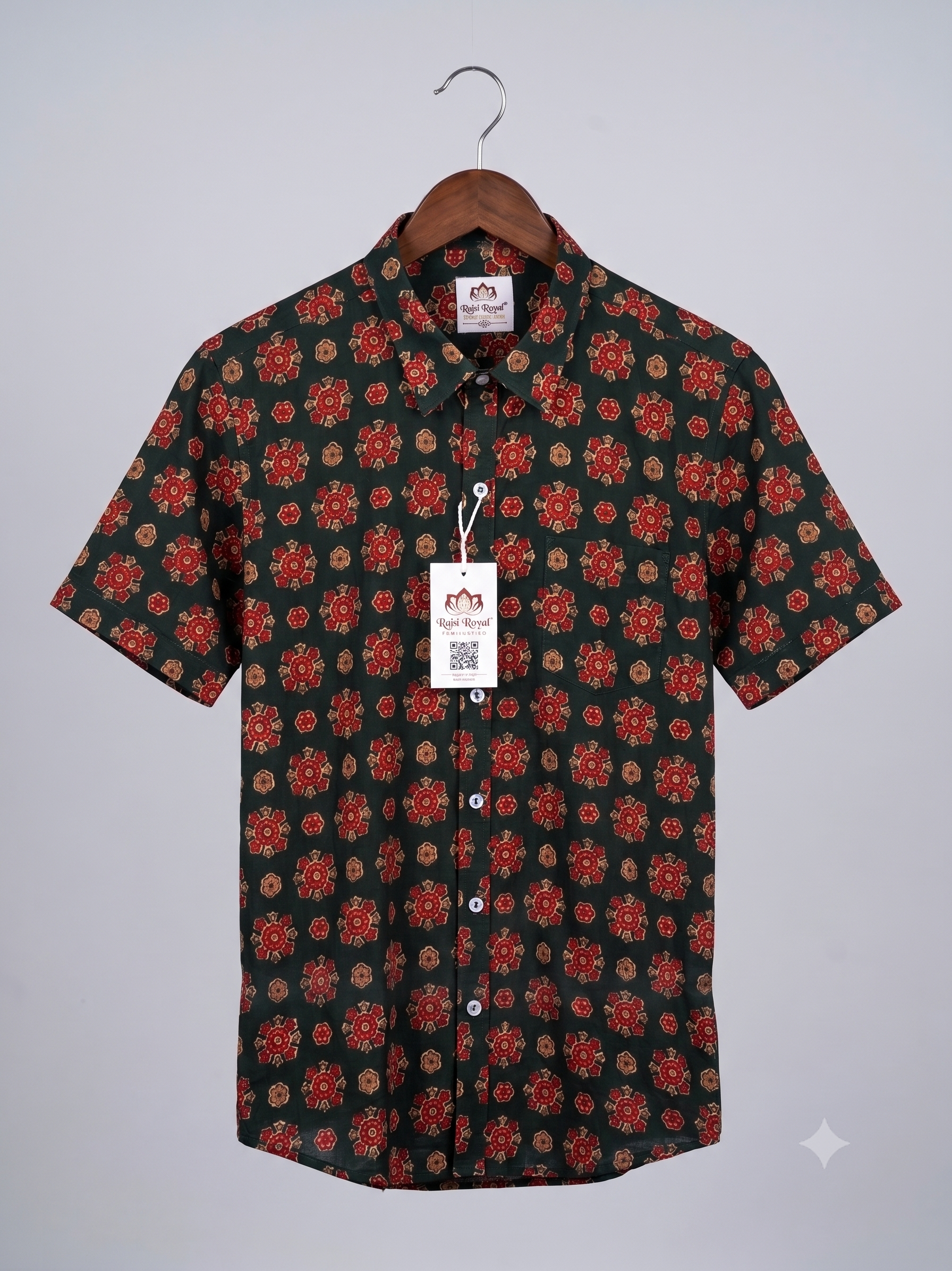 Traditional Block-Print Floral Mandala