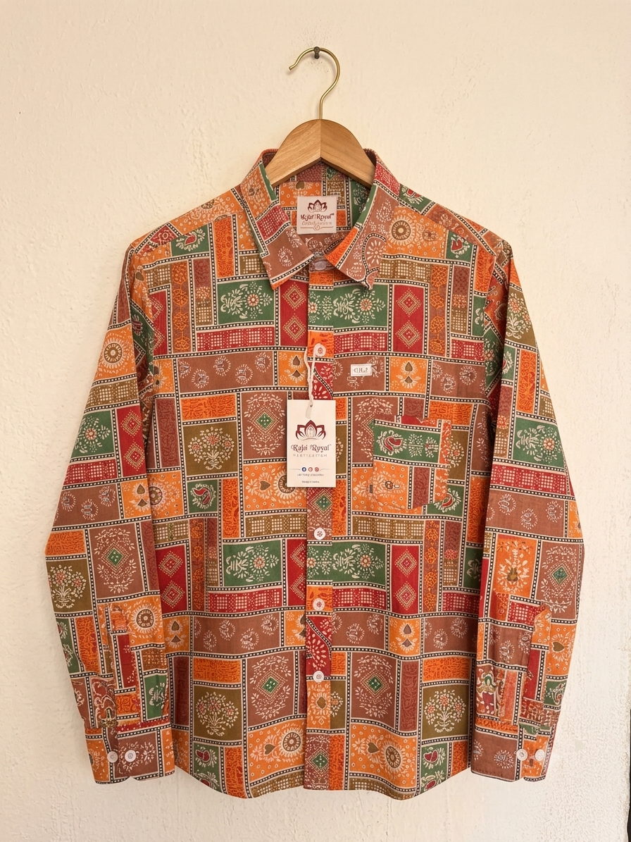 Geometric Patchwork / Mosaic Block Print 2