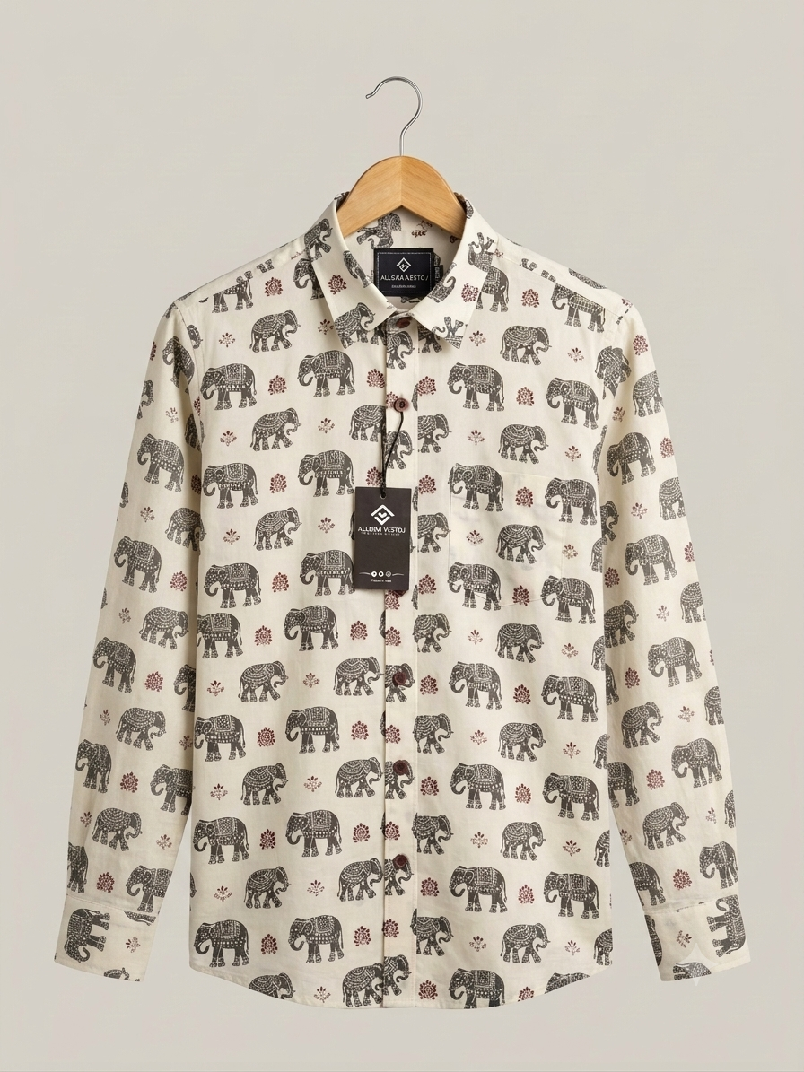 Elephant Motifs and traditional Floral Motifs (Buti).